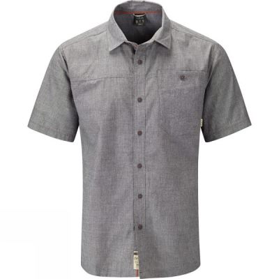 Camisa Rab Hacker Manga Corta Hombre - Gris - Chile JRC230685